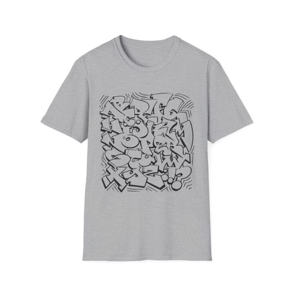 Graffiti-Inspired Unisex T-Shirt, Urban Style Tee, Street Art Apparel, Casual Graphic Shirt, Trendy Everyday Wear - Image 12