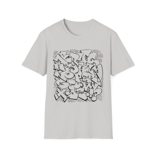 Graffiti-Inspired Unisex T-Shirt, Urban Style Tee, Street Art Apparel, Casual Graphic Shirt, Trendy Everyday Wear - Image 8
