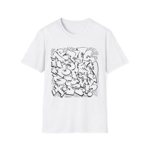 Graffiti-Inspired Unisex T-Shirt, Urban Style Tee, Street Art Apparel, Casual Graphic Shirt, Trendy Everyday Wear