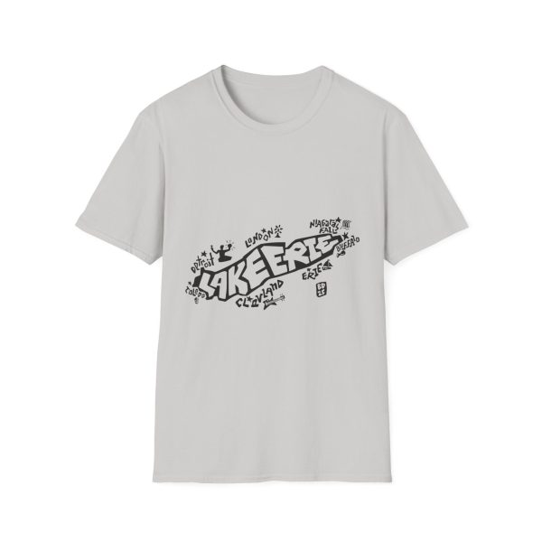 Lake Erie Map T-Shirt. Custom lettering and Illustration by Ben Dunkle - Image 5